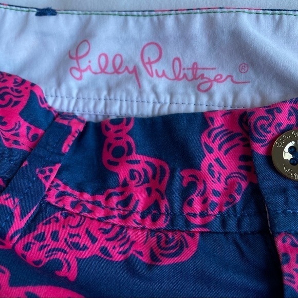 ❤️ Lilly Pulitzer Blue W Callahan Pack Your Trunk W/Pink Elephant Shorts… - Picture 12 of 13